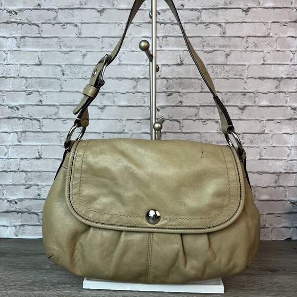 Coach Soho Tan Pleated Leather Shoulder Bag Z18388 - Picture 1 of 10